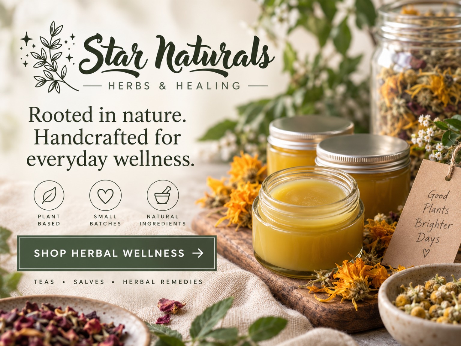 Star Naturals Herbs & Healing — handcrafted herbal teas, salves and botanical products